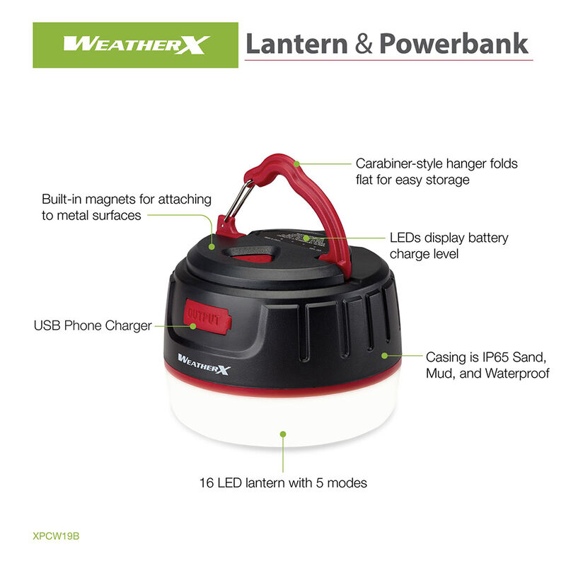 Water Resistant Lantern with Powerbank image number 3