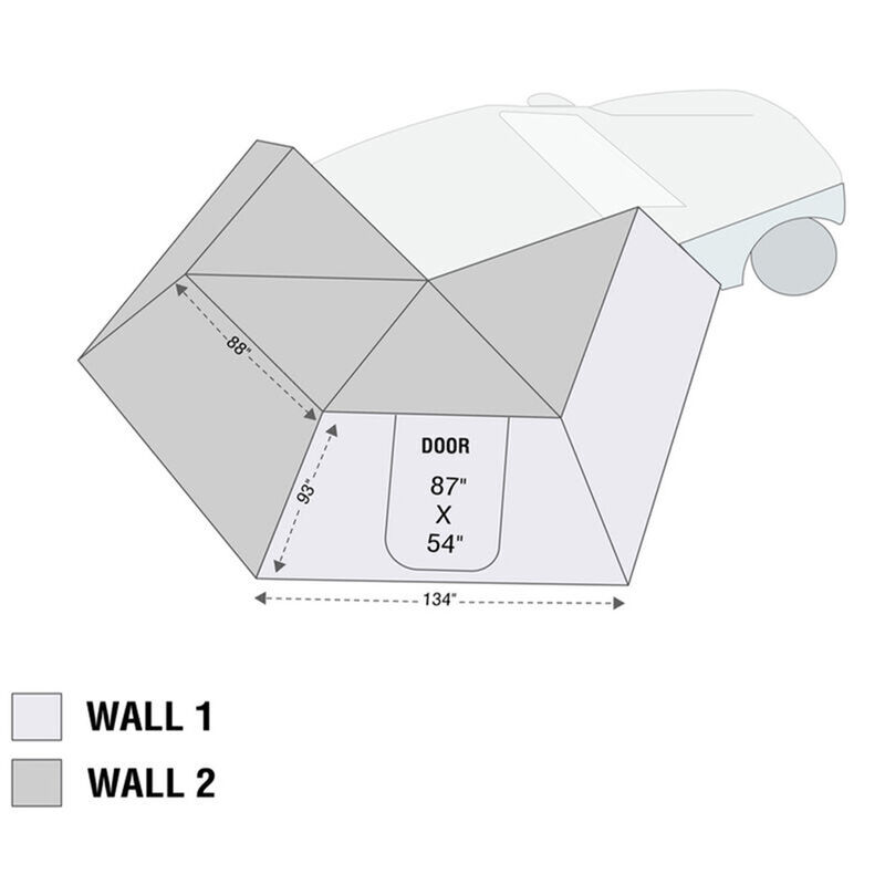 Overland Vehicle Systems Nomadic 270 LT Awning Wall 2, Passenger Side image number 2